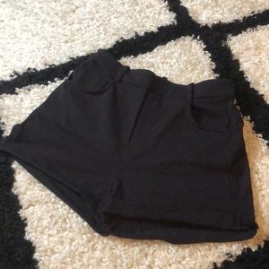 Lululemon High Waisted Cuffed Black Shorts